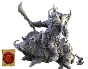 Khan Ogre monté (avec toutes les options d'armes)