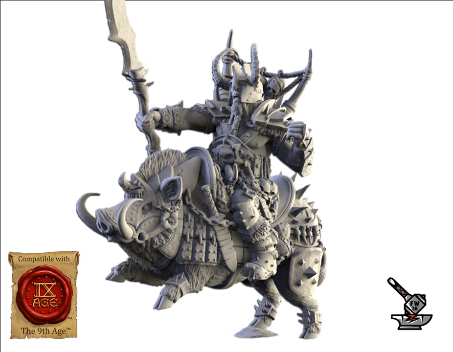 Mounted Ogre Khan (avec toutes les options d'armes) - Image 3