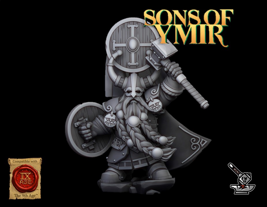 Dwarf prince with hammer