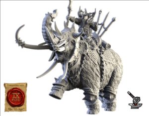 Khan Ogre sur Mammoth (avec toutes les options d'armes)