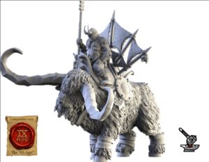 Khan Ogre sur Aurochs de pierre