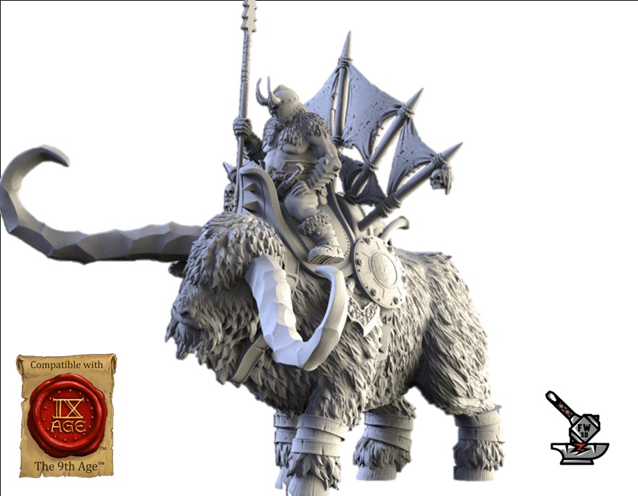 Khan Ogre sur Aurochs de pierre