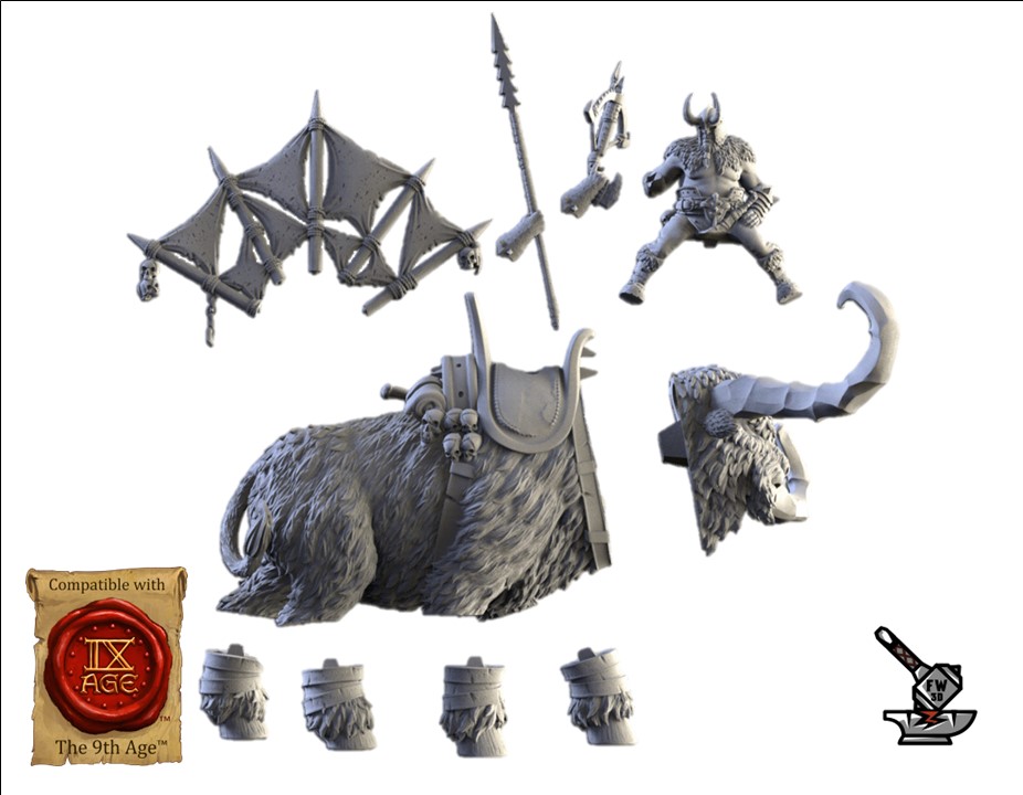 Khan Ogre sur Aurochs de pierre – Image 5