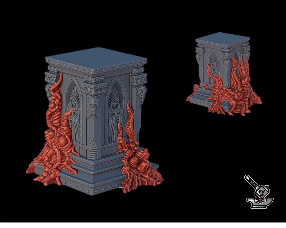 Pedestal 2, infested