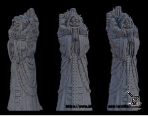 Statue 1: Technomage, endommagée