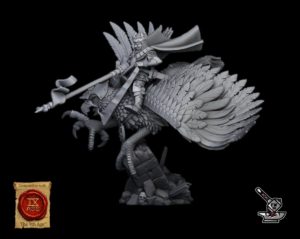 Robert de Galia avec lance sur griffon
