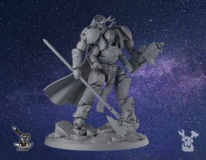 SILVER MOON DAUGHTERS: Scythe, Commander in Exosuit avec son socle décoré 2.0