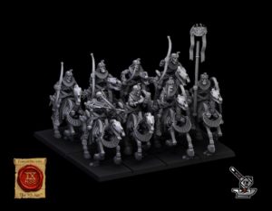 10 archers cavaliers squelettes des nécropoles avec boucliers et EMC