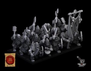 10 Guerriers Orcs avec armes et boucliers