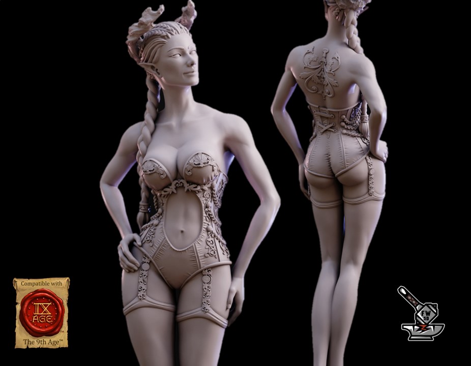 Baronne Elfe sexy avec socle – Image 2