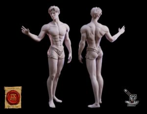 Baron Elfe sexy avec socle