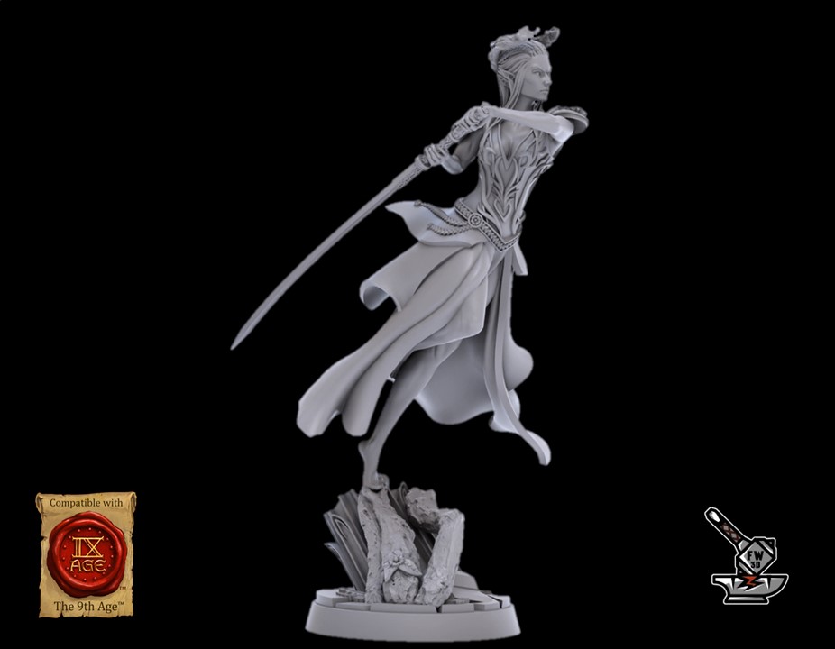 Baroness with sword with base - Image 2