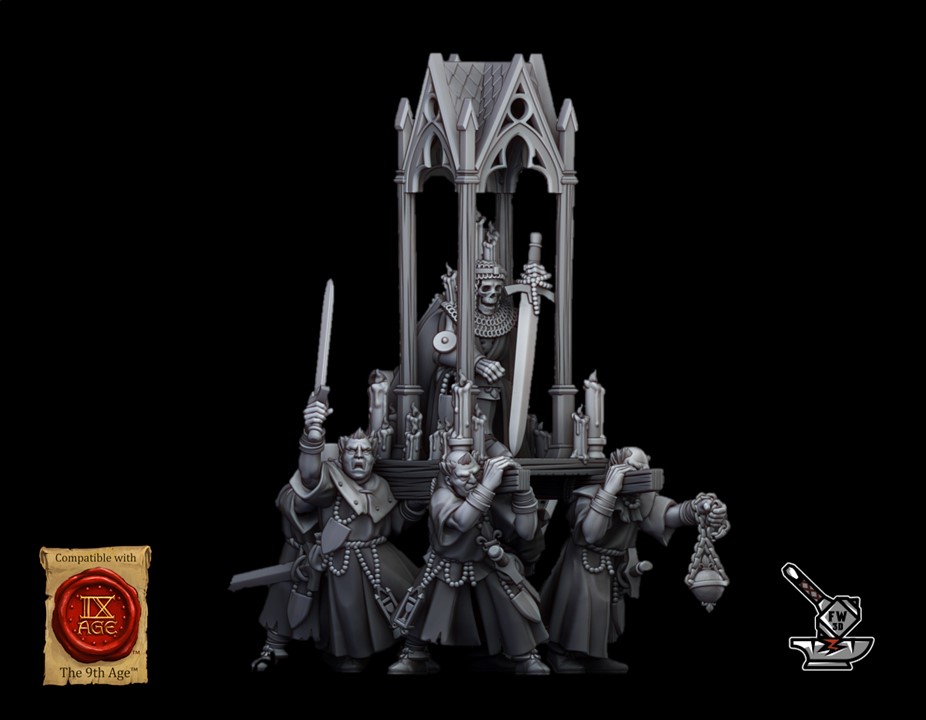 6 Grail pilgrims with Grail relic and its servants - Image 3