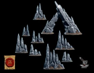 Kit de 10 rochers de caverne souterraine