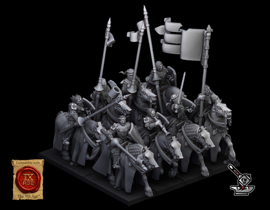 8 mounted knights-errant of Galia