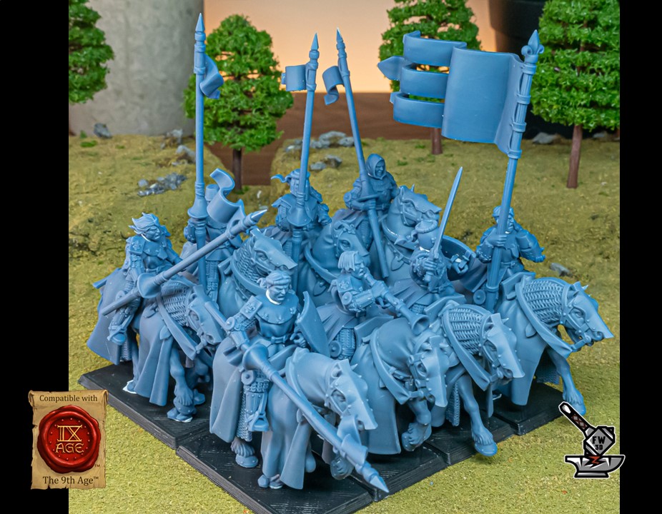 8 mounted knights-errant of Galia - Image 2