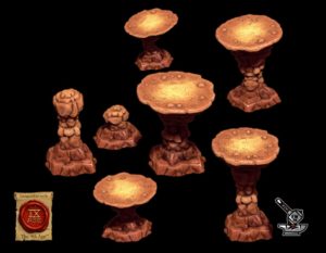 Kit de 7 formations rocheuses plates