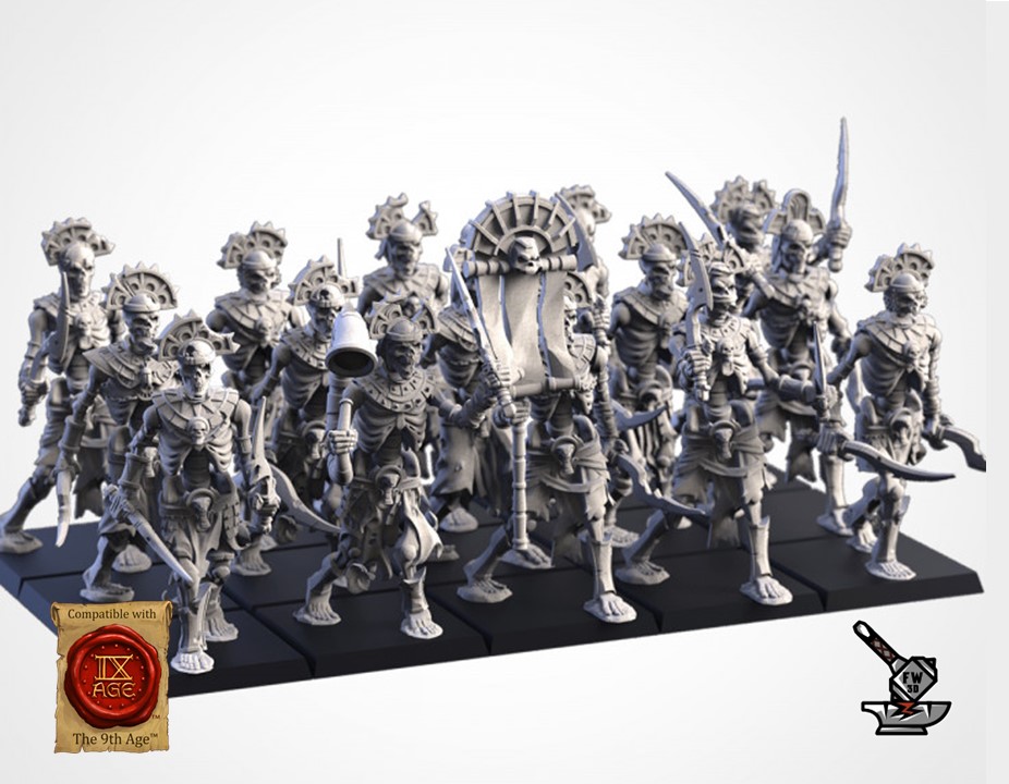 10 Sand guardians with two swords