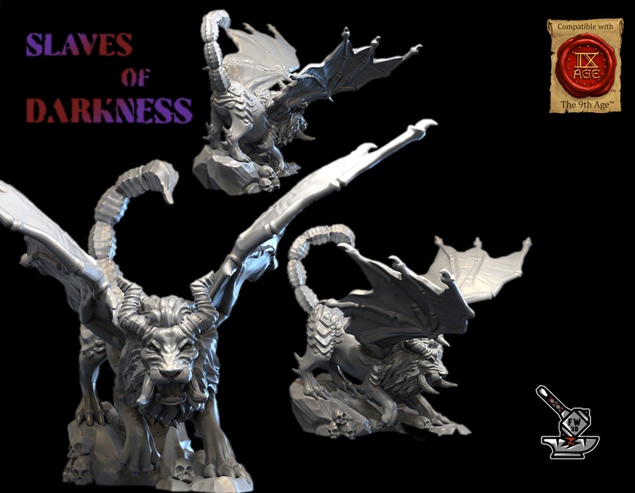 Manticore with base decoration - Image 3