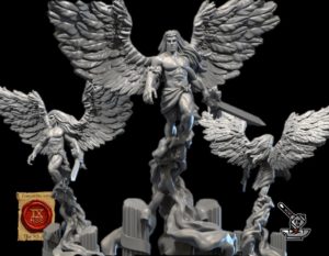 White Angel avec décor de socle