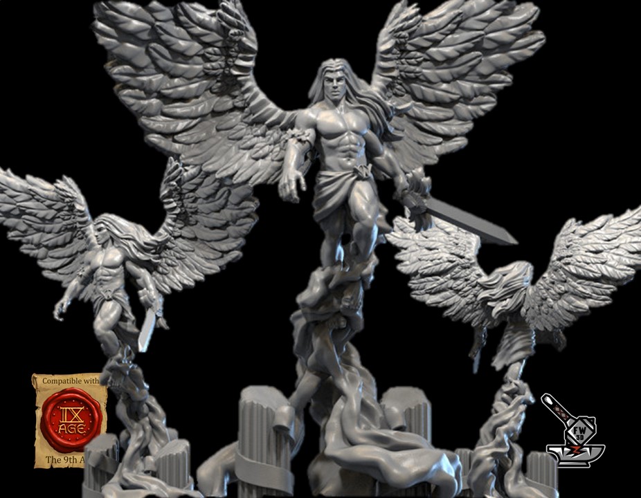 White Angel avec décor de socle