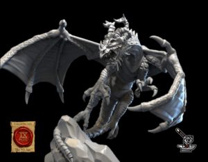 Dragon noir des terres sombres Elfe Noir