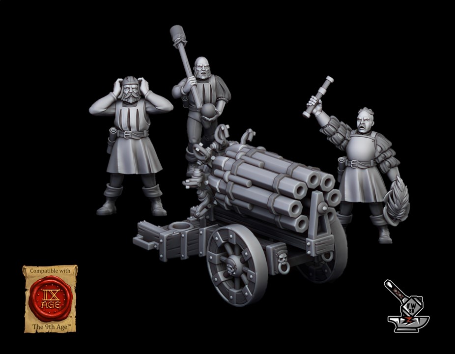 Volley gun du Sunland et ses servants