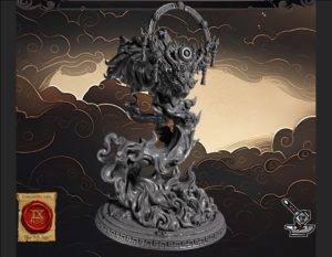 Dragon des ombres des Tigerfolk avec socle