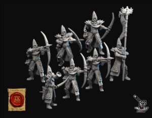 10 archers gardes de la lumière avec boucliers Elf of the Sun