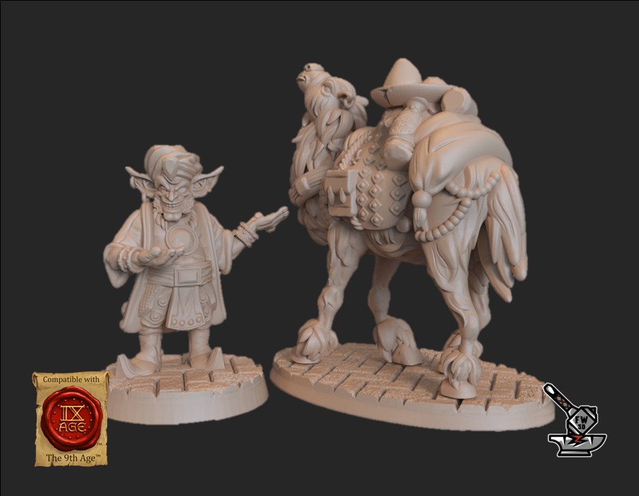 Baquir, le marchand Gobelin avec Camel son chameau