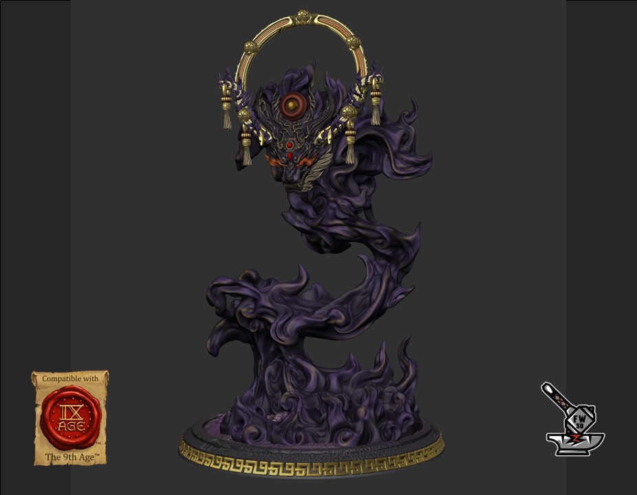 Dragon des ombres des Tigerfolk avec socle – Image 3