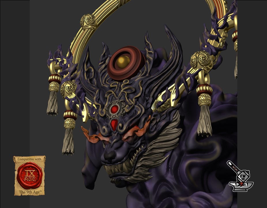 Dragon des ombres des Tigerfolk avec socle – Image 2