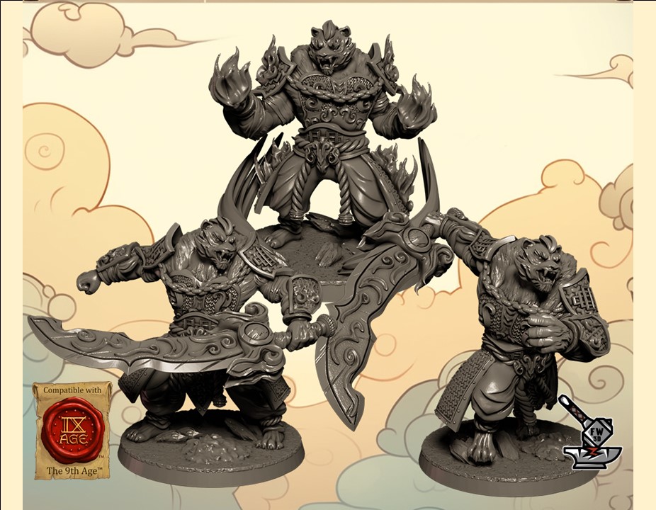 3 Berserks des Tigerfolk