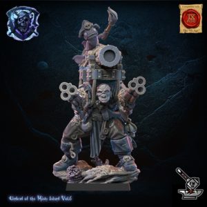 Héro pirate mort-vivant avec décor de socle