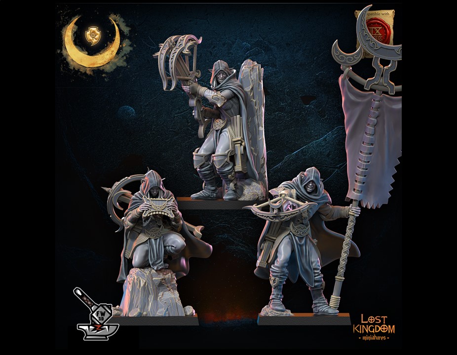 Etat-major des arbalétriers Elfes de la nuit