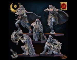 5 arbalétriers Elfes de la nuit (rang de devant)