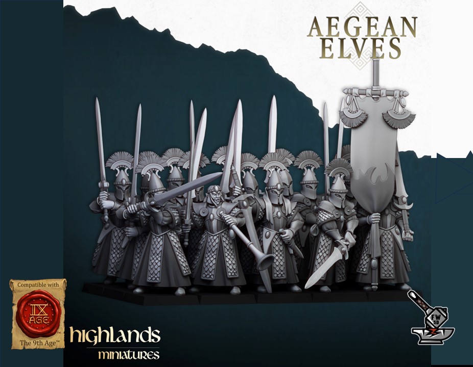 10 MESSARA AEGAN ELFES swordsmen - Image 2