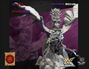 Empereur Elfe noir sur dragon noir