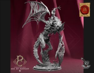 Seigneur Ghoul sur dragon zombie, et son socle décoré