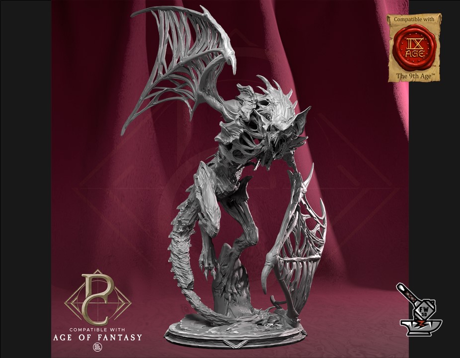 Seigneur Ghoul sur dragon zombie, et son socle décoré – Image 4