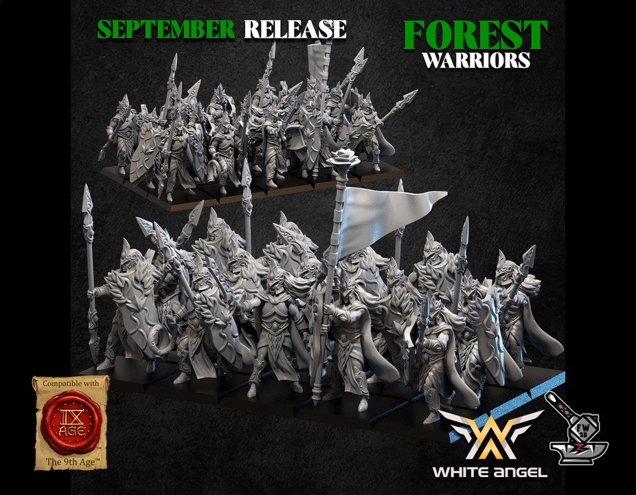 10 Forest Elf Forest Guards - Image 2