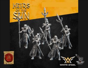 10 Sœurs du haut Royame Elfe Heirs of the Sun avec hallebardes