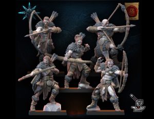 5 Guerriers humains des Dieux Sombres (rang avant)