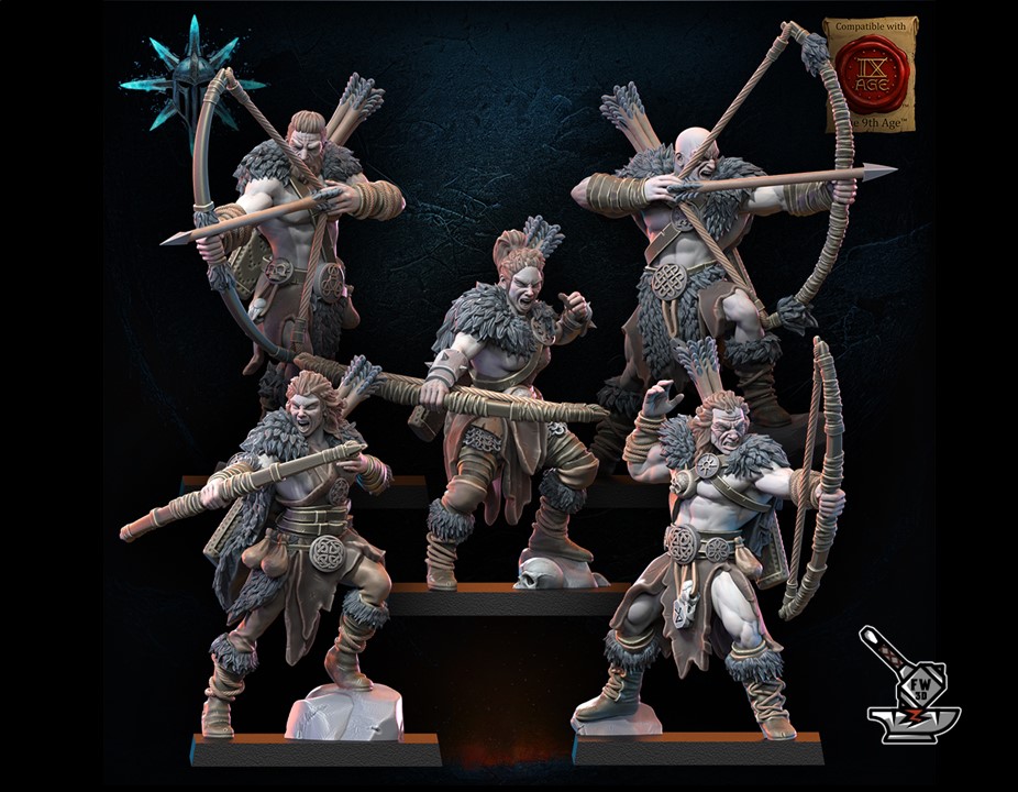 5 Human warriors from dark gods (front row)