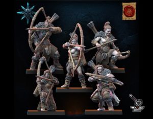 5 Guerriers humains des Dieux Sombres (rang arrière)