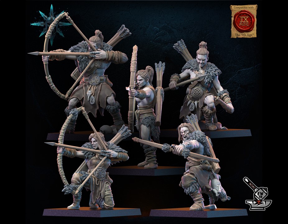 5 Guerriers humains des Dieux Sombres (rang arrière) – Image 3