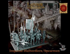 10 Hallebardiers de Landor EMC avec boucliers neufs