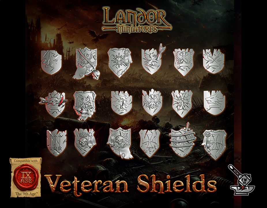 10 Hallebardiers de Landor EMC avec boucliers de Vétérans – Image 2