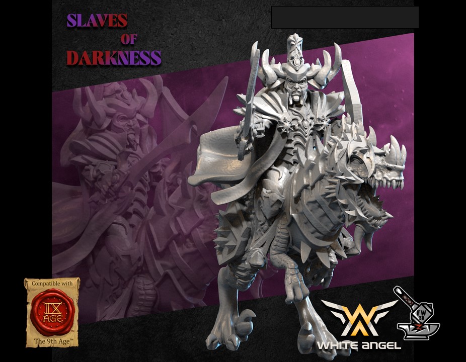 Dark Emperor of the Dark Elves on raptor