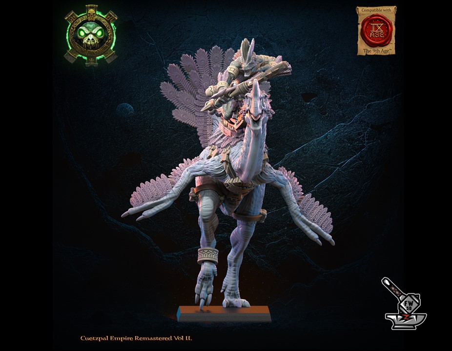 Héro Homme-Lézard monté avec arc de l'Empire Cuetzpal – Image 2